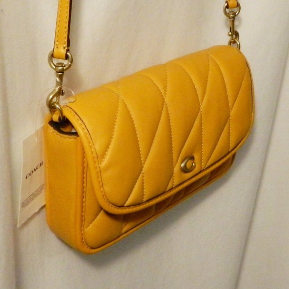 Coach C8571 $295 Hayden Quilted Pillow Leather Papaya Crossbody NWT! - Picture 7 of 9